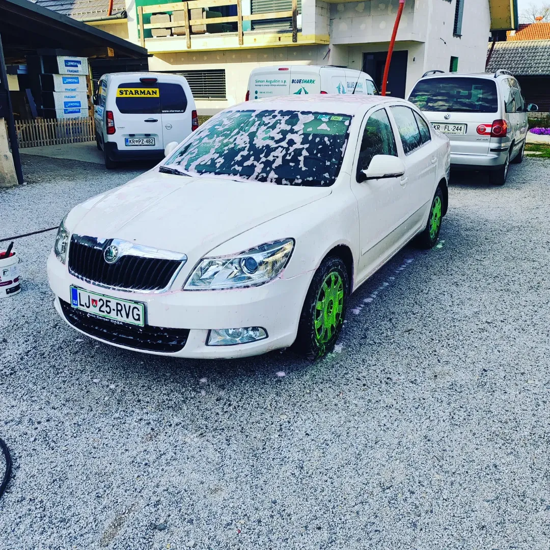 Škoda Octavia — Tenzi pink foam pranje